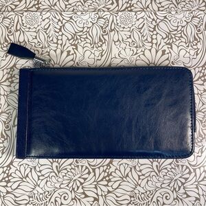 No Brand Leather Card Holder with zippered pocket